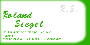 roland siegel business card